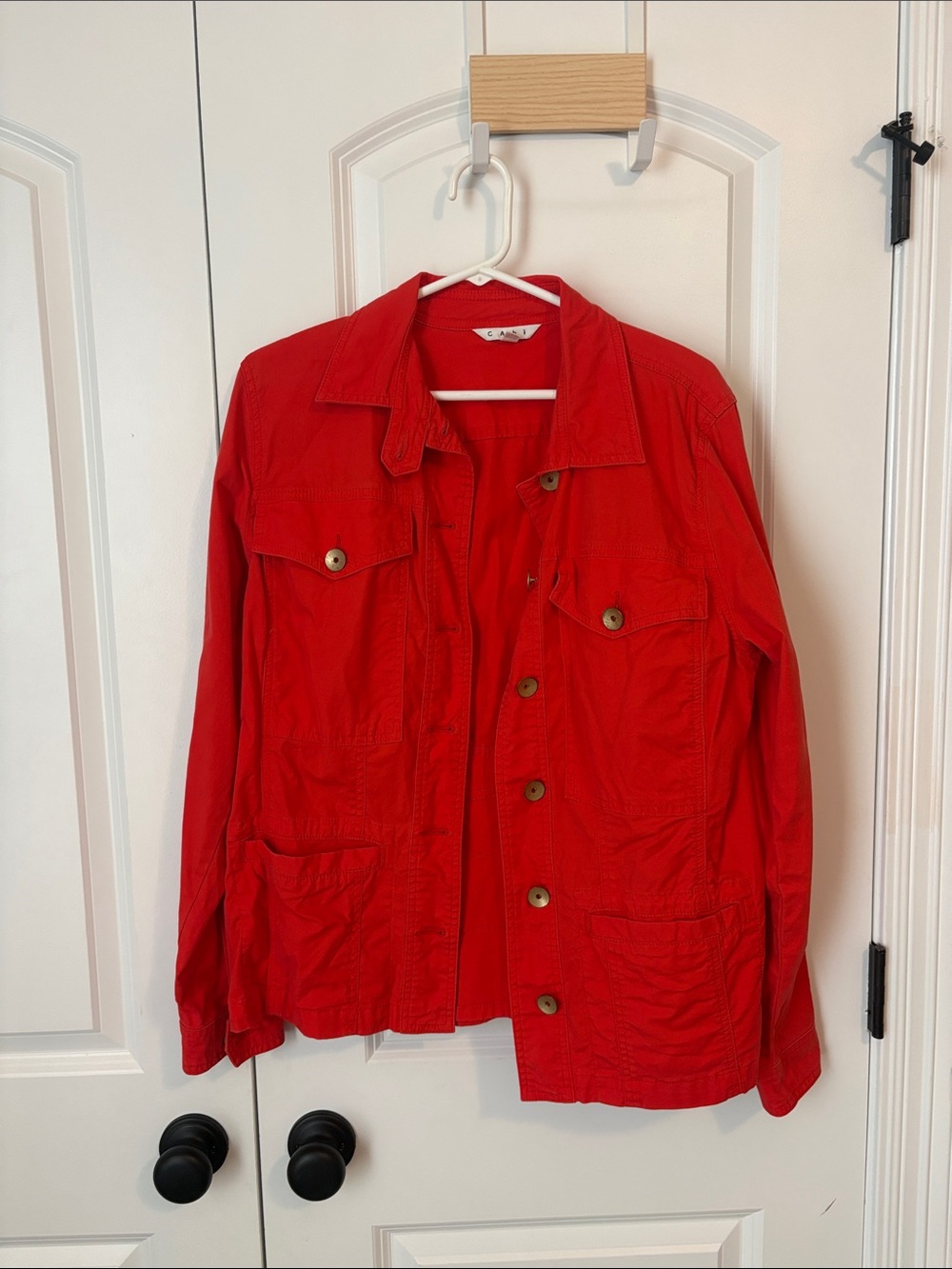 CAbi Bright Red Utility Jacket